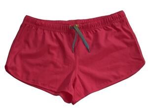 SUZZI Women’s XL Pink Running Shorts Athletic Dolphin Hem Drawstring